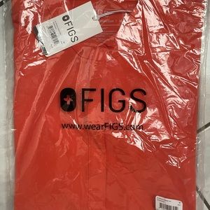 Figs Rafaela Top in Sunset Orange Scrub